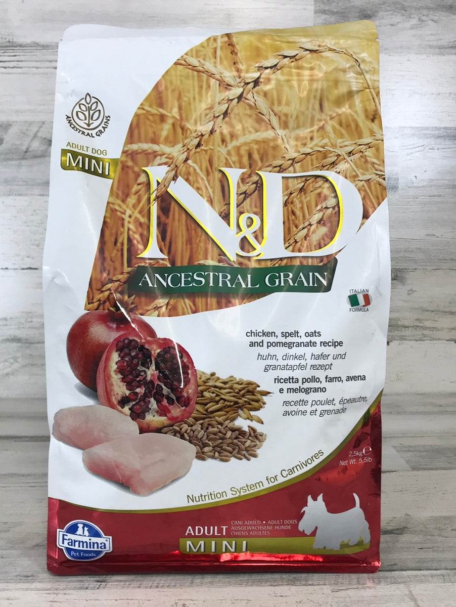 N&D Farmina Ancestral Grains, Chicken, and Pomegranate Dry Dog Food