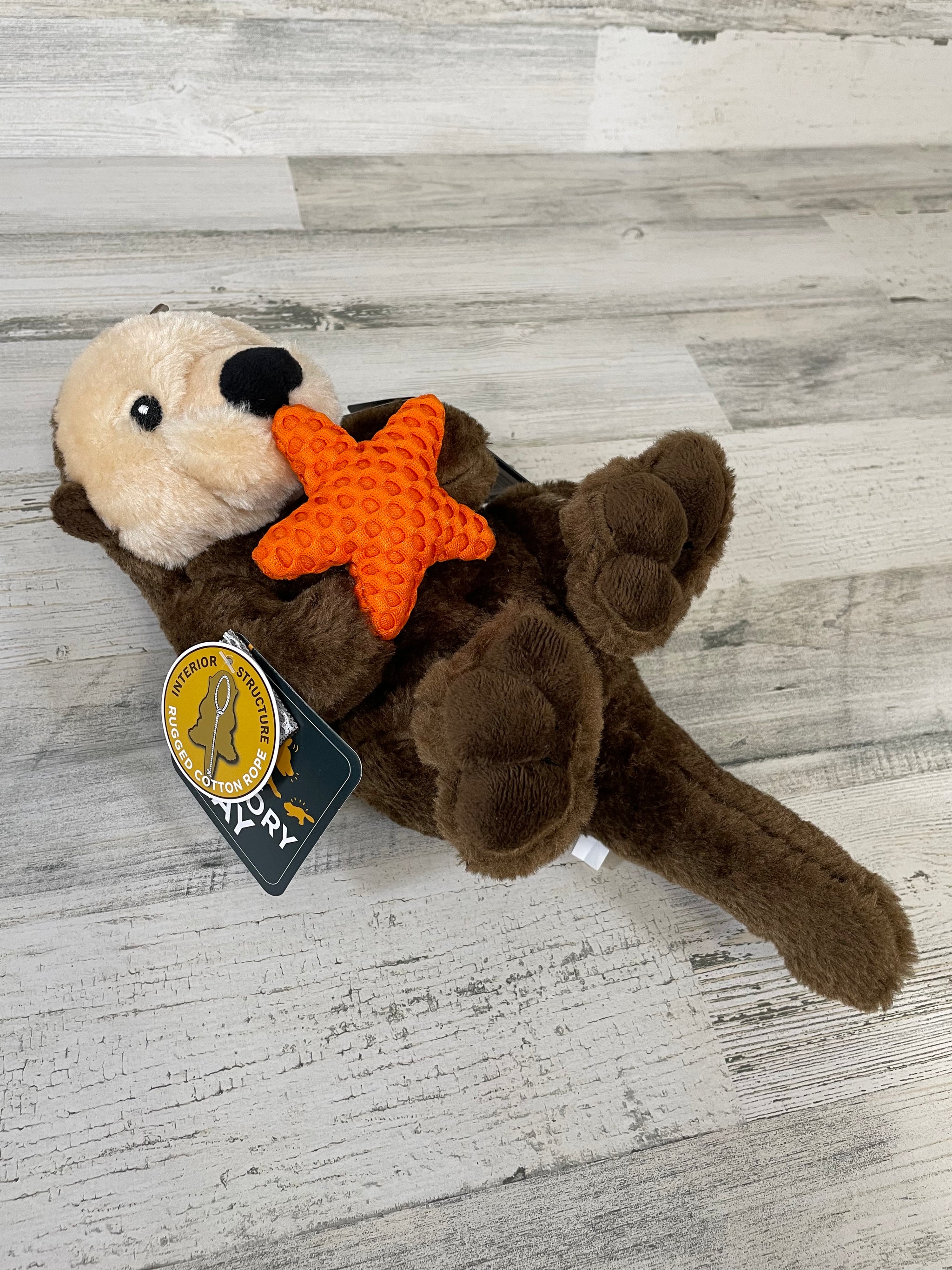 Tall Tails 14” Sea Otter 2-in-1 Dog Toy