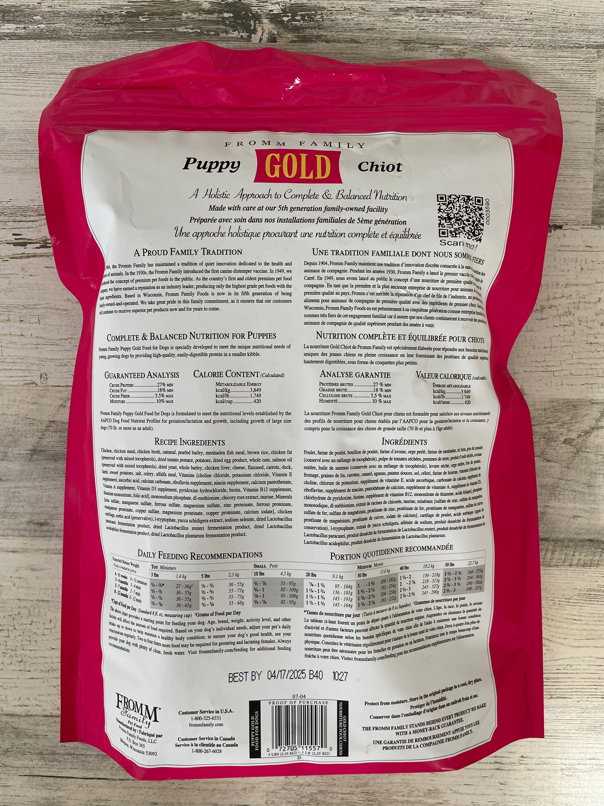 Fromm puppy food feeding guide hot sale
