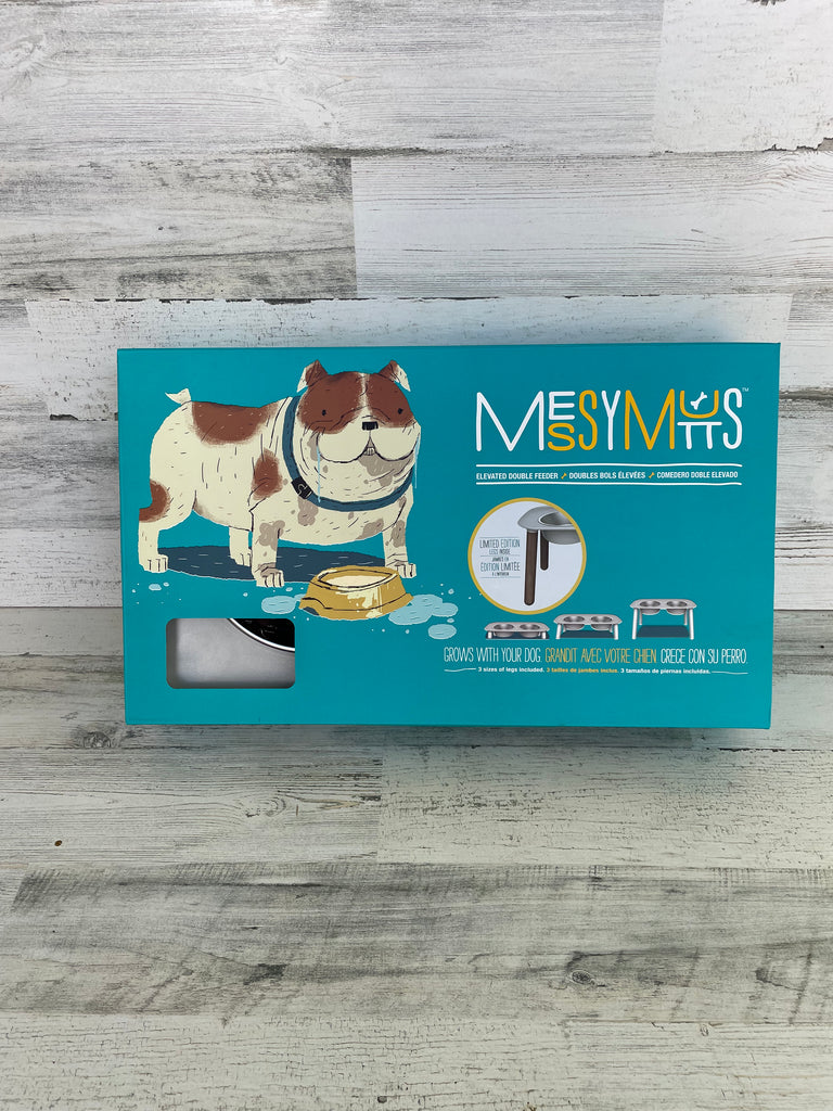 Messy Mutts Elevated Double Feeder Green Tails Market
