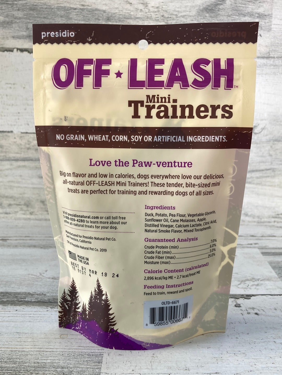 Off Leash Duck Mini Trainers Treats Green Tails Market
