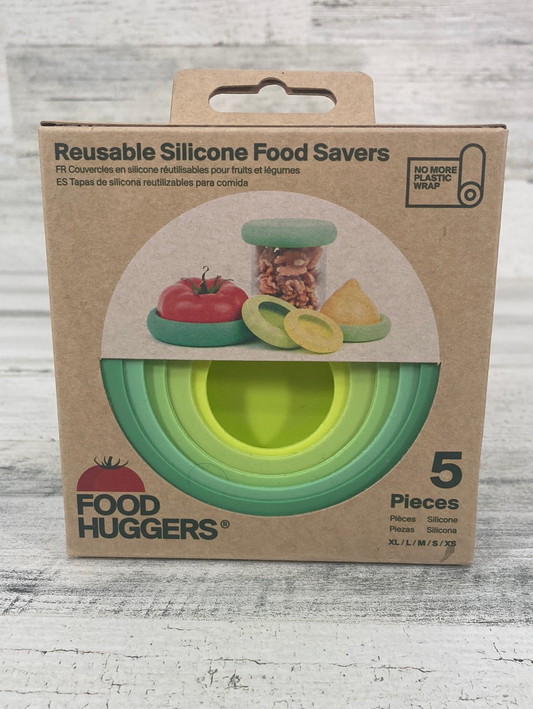 Food Huggers Reusable Silicone Food Savers, Set of 8